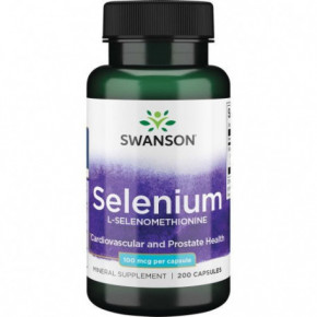 SWANSON Selenium 100 Mcg Uztura bagātinātājs Selēns 100 Mcg