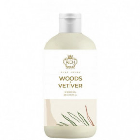 Rich Pure Luxury Woods & Vetiver Shower Gel Mitrinoša un barojoša dušas želeja ar maigu koksnes aromātu