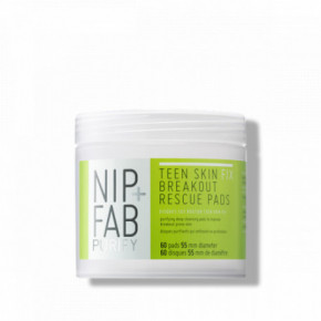 NIP + FAB Teen Skin Fix Breakout Rescue Pads Attīrīsanas spilventiņi problemātiskai sejas ādai