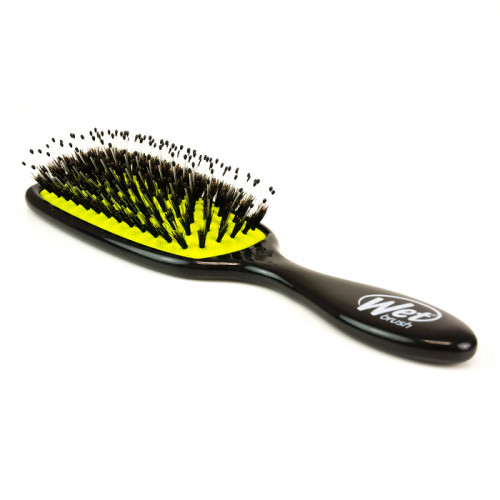 WetBrush Shine Enhancer Brush Matu suka ar meža cūkas sariem Black