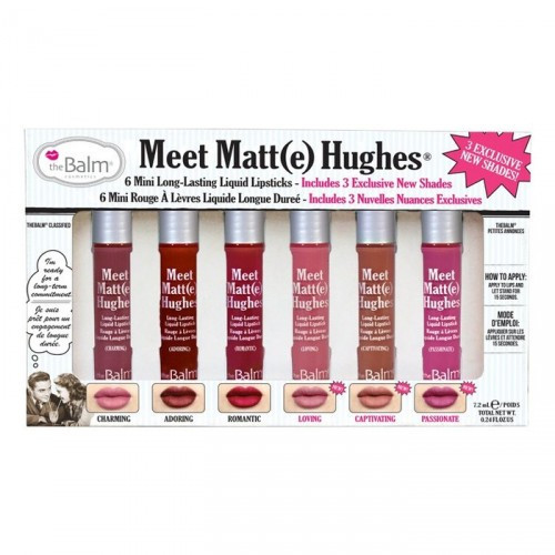 theBalm Meet Matt(e) Hughes mini vol. 3 Matētu lūpu krāsu komplekts 6x1.2ml