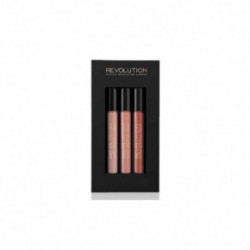 Makeup Revolution Lip Gloss Nude Edit lūpu spīdums komplekts 3x2.5ml