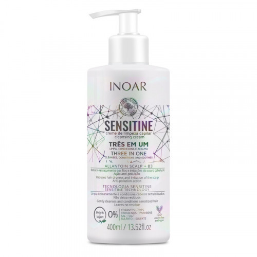 Inoar Sensitine 3-in-1 Cleansing Cream Matus attīrošs krēms 400ml