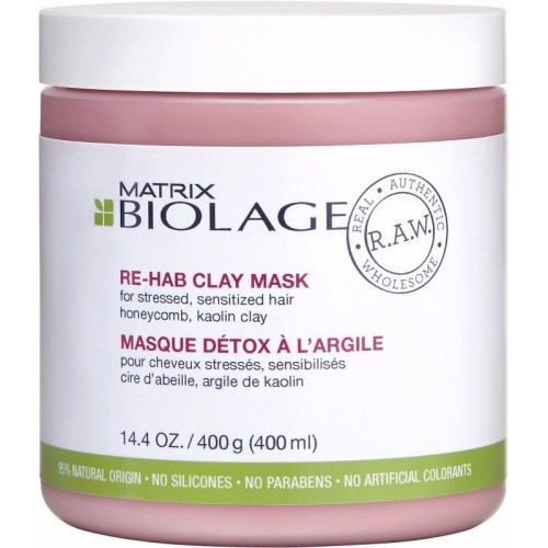 Biolage Raw Rehab Clay Mask Maska bojātiem matiem 400ml