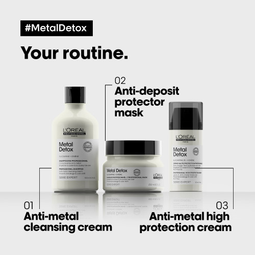 L'Oréal Professionnel Metal Detox Anti-Metal High Protection Leave In Cream Intensīvas iedarbības neskalojams matu krēms 100ml