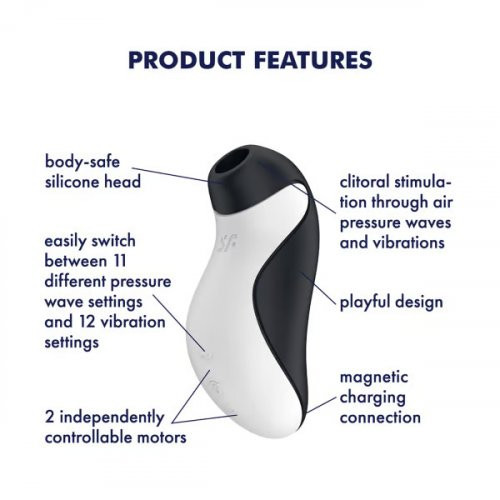 Satisfyer Orca Air Pulse Stimulator + Vibration Klitora stimulators 1gab.