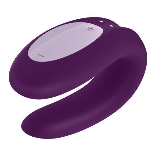 Satisfyer Double Joy Partner Vibrator Pāru vibrators Purple