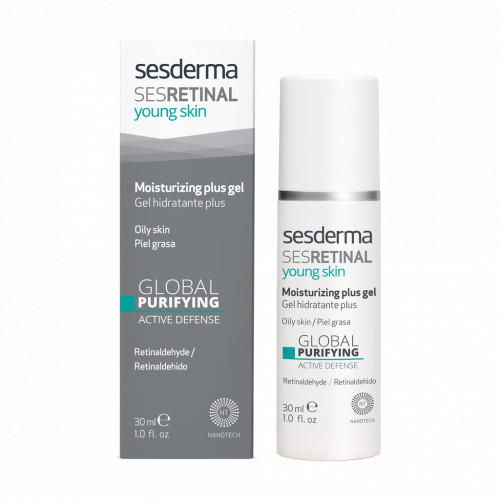 Sesderma Sesretinal Young Skin Moisturizing Plus Gel Gēls ādai ar noslieci uz pūtītēm 30ml
