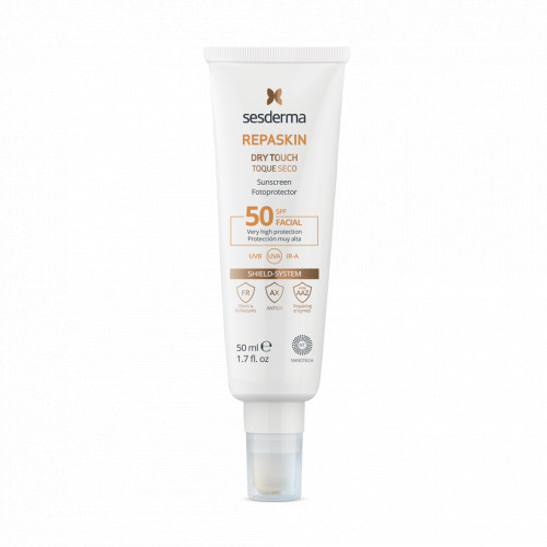 Sesderma Repaskin Dry Touch Sunscreen SPF50 Saules aizsargkrēms sejai 50ml