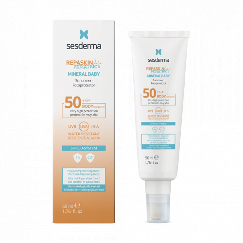 Sesderma Repaskin Pediatrics Mineral Baby Saules aizsargkrēms bērniem SPF50 50ml