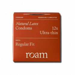 Roam Natural Latex Ultra-Thin Condoms Regular Fit Īpaši plāni prezervatīvi 4 vie.