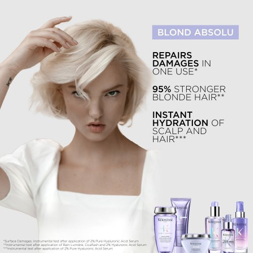 Kérastase Blond Absolu 2% Pure [HA] Serum Intensīvi mitrinošs serums galvas ādai un blondiem matiem 50ml