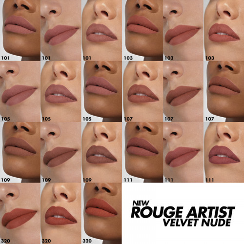 Make Up For Ever Rouge Artist Velvet Nude Lipstick Matēta lūpu krāsa 3.7g