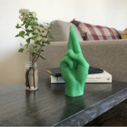 CandleHand Crossed Fingers Candle Svece Green