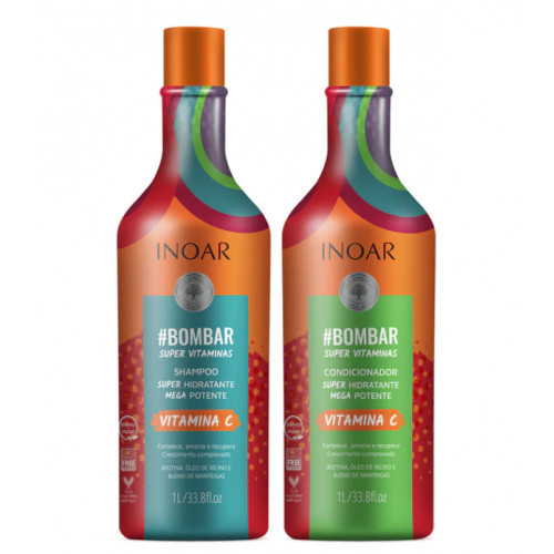 Inoar Bombar Super Vitamin Duo Kit Ar vitamīniem bagātināts komplekts 2x1000ml