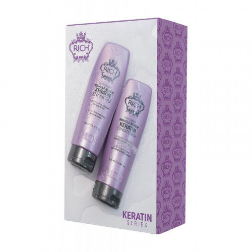 Rich Pure Luxury Miracle Renew Keratin Series Barojoš ādas līdzekļu komplekts 250+200ml