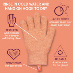 Cleanlogic Bath & Body Exfoliating Body Gloves Ķermeņa skrubja cimdi 1 pair