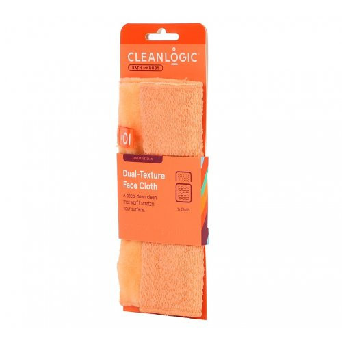 Cleanlogic Sensitive Skin Dual-Texture Face Cloth Sejas tīrīšanas drāniņa Coral