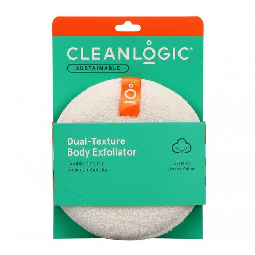 Cleanlogic Sustainable Dual-Texture Body Scrubber Ķermeņa pīlinga sūklis 1gab.