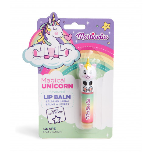 Martinelia Magical Unicorn Lip Balm Lūpu balzams bērniem ar formiņām dekorēšanai Grape