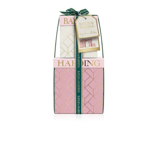 Baylis & Harding Jojoba, Vanilla & Almond Oil Luxury Bathing Duo Stack Gift Box Gift Set Grezns ķermeņa kopšanas komplekts