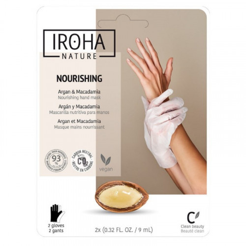 IROHA Professional Nourishing Argan Hand & Nails Gloves Profesionāla maska rokām ar argana eļļu 1gab.