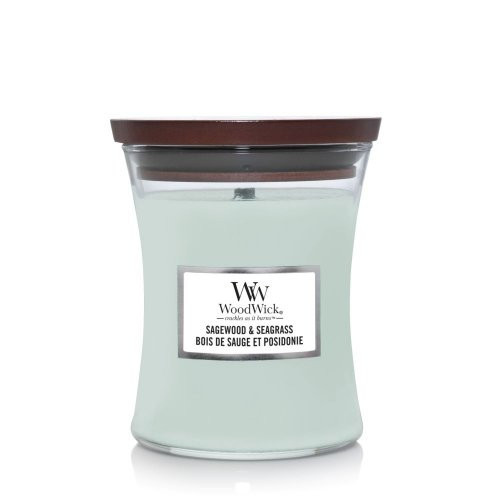 WoodWick Sagewood & Seagrass Candle Svece Heartwick