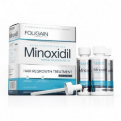 Foligain Low Alcohol Minoxidil 5% Hair Regrowth Treatment For Men Low Alcohol Minoxidil 5% Hair Matu augšanas stimulators vīriešiem - Bo 3 Mēnešiem