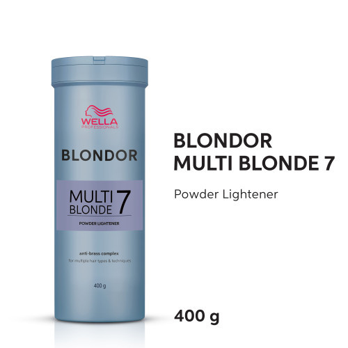 Wella Professionals Blondor Multi Blonde 7 Powder Matu balināšanas pulveris 400g