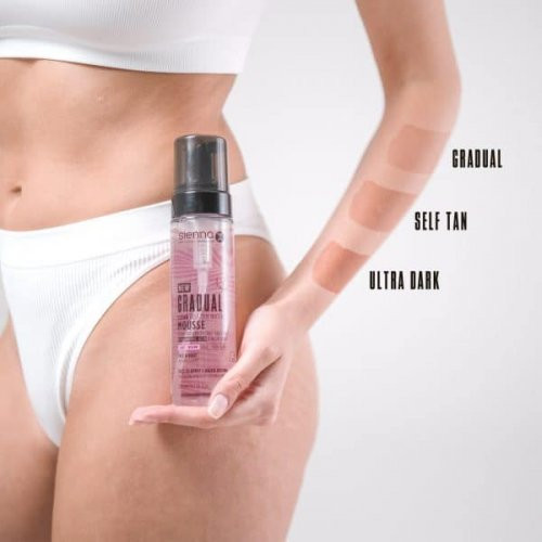 Sienna X Gradual Clear Self Tan Water Mousse Caurspīdīgas pakāpeniskas pašiedeguma putas 190ml