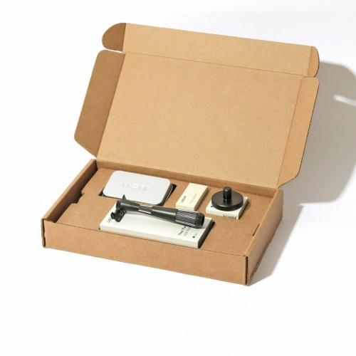 Leaf Shave Twig Single Edge Kit Komplekts ar viena asmeņa skuvekli Chrome