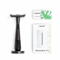 Leaf Shave Twig Single Edge Kit Komplekts ar viena asmeņa skuvekli Chrome