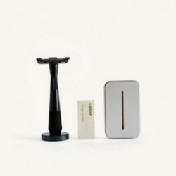 Leaf Shave Twig Single Edge Kit Komplekts ar viena asmeņa skuvekli Chrome