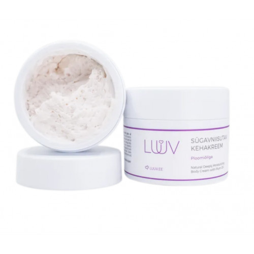 Luuv Natural Deeply Moisturizing Body Cream with Plum Oil Mitrinošs ķermeņa krēms ar plūmju eļļu 200ml