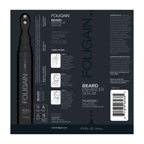 Foligain Beard Enhancer Serum Bārdas augšanu veicinošs serums 15 ml