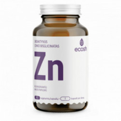 Ecosh ZINC Diglycinate Bioactive Bioaktīvais cinks 90 kapsulas