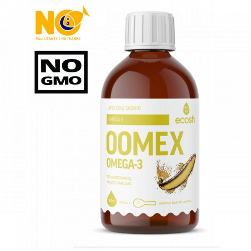 Ecosh OMEGA-3 OOMEX Zivju eļļa 300ml