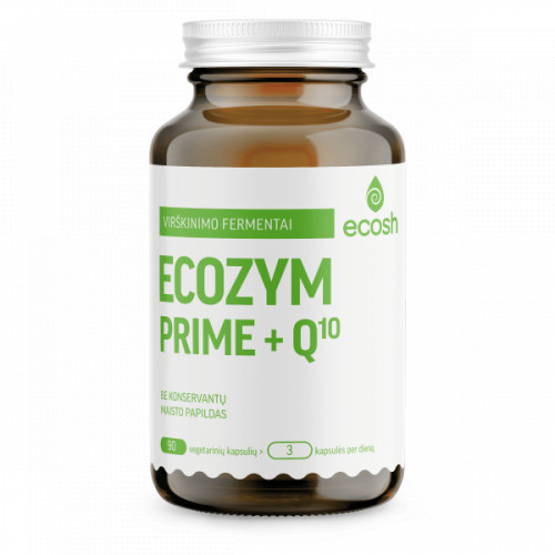Ecosh Ecozym Prime + CoQ10 Uztura bagātinatājs koenzīms Q10 90 kapsulas