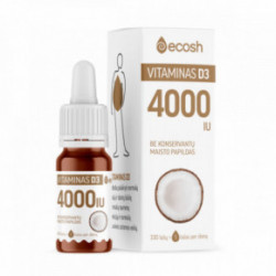 Ecosh Vitamin D3 With Coconut Vitamīns D3 ar kokoseļļu 4000IU 10ml
