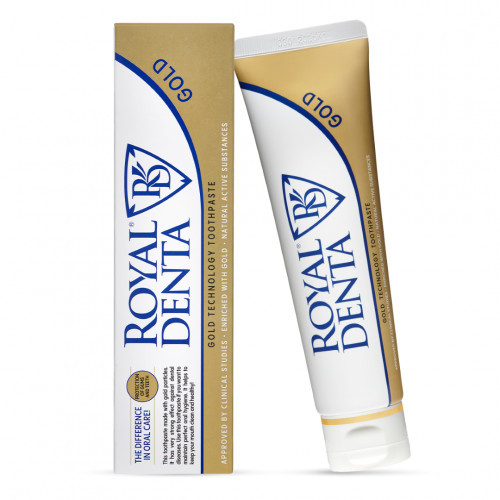 Royal Denta Toothpaste With Gold Zobu pasta ar zeltu bez fluora 130 g