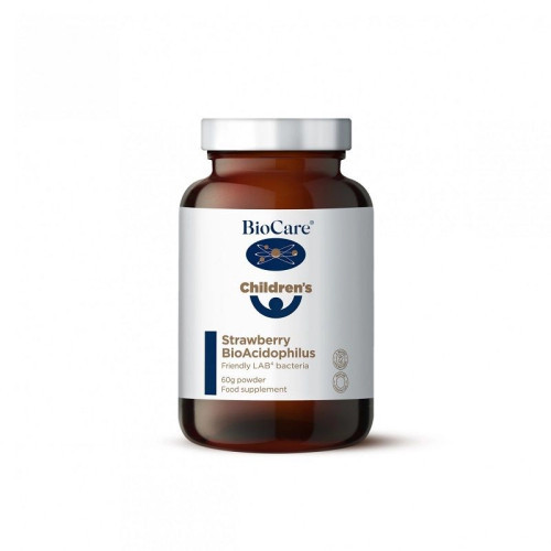 Biocare Strawberry Acidophilus Live Bacteria Dzīvas bakterijas 60g