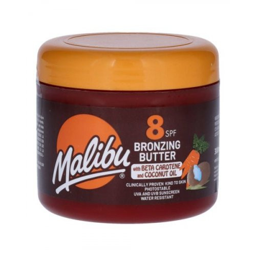 Malibu Bronzing Butter with Carotene & Coconut Oil SPF8 Iedegumu veicinošs ķermeņa sviests 300ml