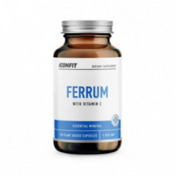 Iconfit Ferrum 20mg + Vitamin C 100mg Supplement Dzelzs 20mg + Vitamīns C 1000mg 90 kapsulas