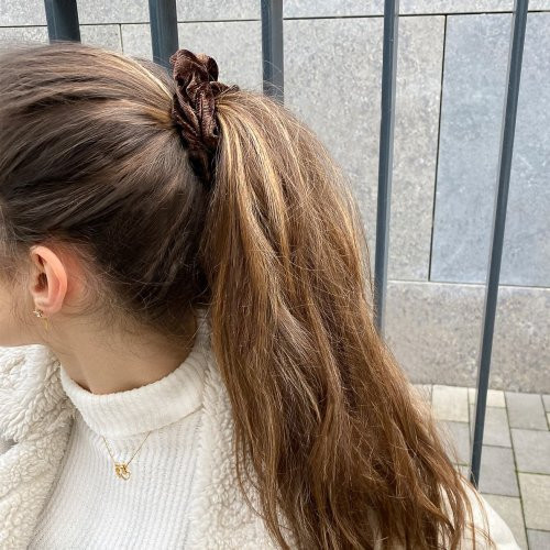Bellody Original Scrunchie Auduma matu gumija Champagne Beige
