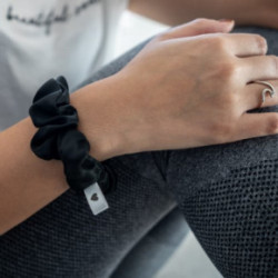 Bellody Original Silk-Scrunchie Zīda matu gumija Classic Black