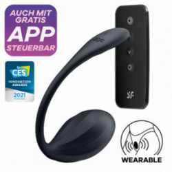 Satisfyer Ribbed Petal Wearable Vibrator G-punkta vibrators Black