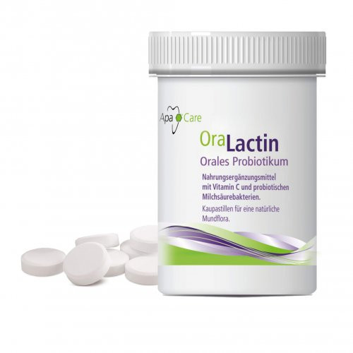 ApaCare OraLactin Oral Probiotics Mutes probiotikas ar C vitamīnu 30g