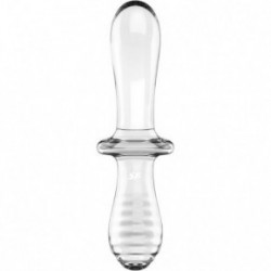 Satisfyer Double Crystal Universāls vibrators Transparent