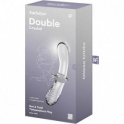Satisfyer Double Crystal Universāls vibrators Transparent