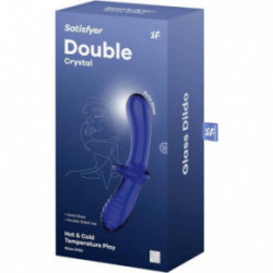 Satisfyer Double Crystal Universāls vibrators Transparent